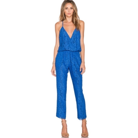 Alexis Blue Lace Jumpsuit - Picture 1 of 4